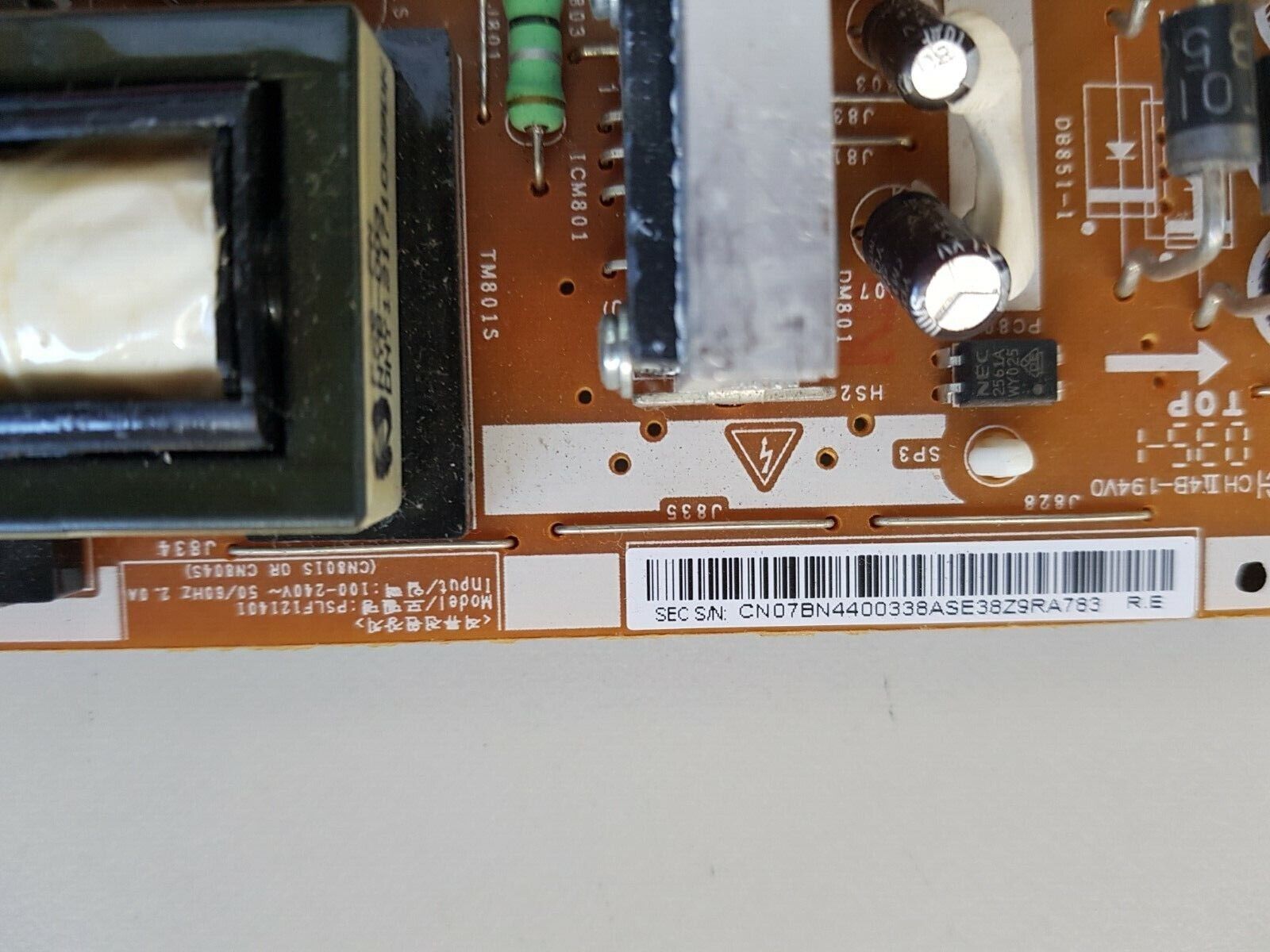 GENUINE SAMSUNG LA32C450 POWER SUPPLY BOARD BN44-00338A P2632HD_ASM PSLF121401A