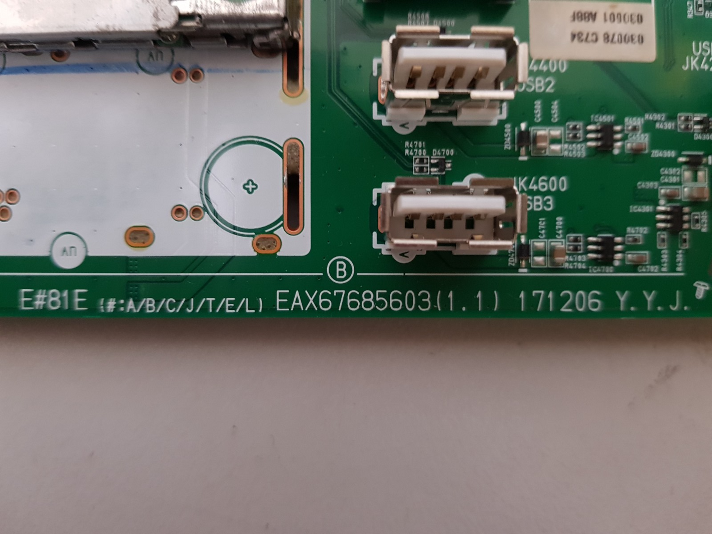 GENUINE LG OLED 55C8PTA .AAUWLJD MAIN BOARD 65244902 EAX67685603 1.1