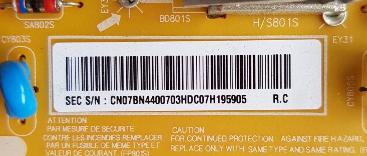 GENUINE SAMSUNG UA40J6200 POWER SUPPLY BOARD BN44-00703H L48S1_FDY
