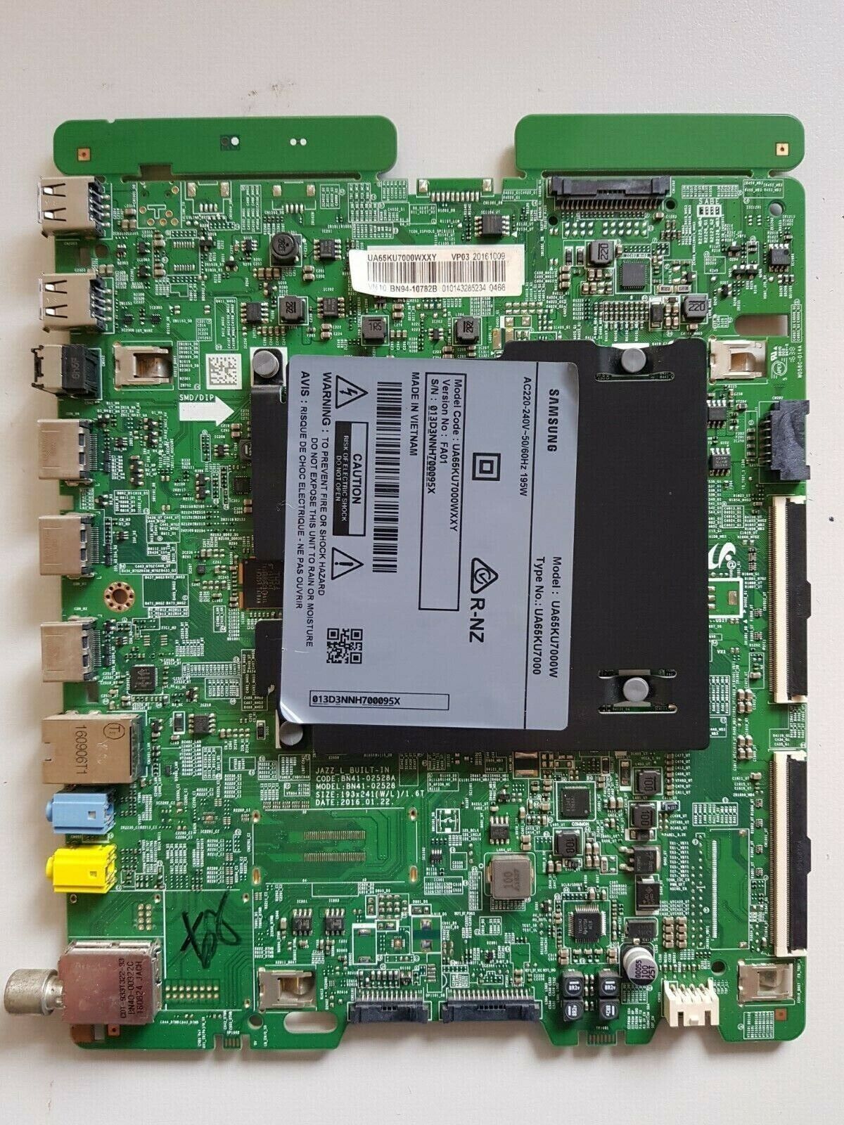 GENUINE SAMSUNG UA65KU7000WXXY (VER FA01) MAIN BOARD BN94-10782B BN41-02528A