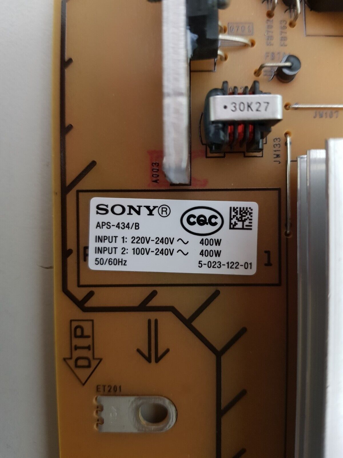 GENUINE SONY KD- 55X8000H POWER SUPPLY BOARD GL01 APS-434 100442221 100985711