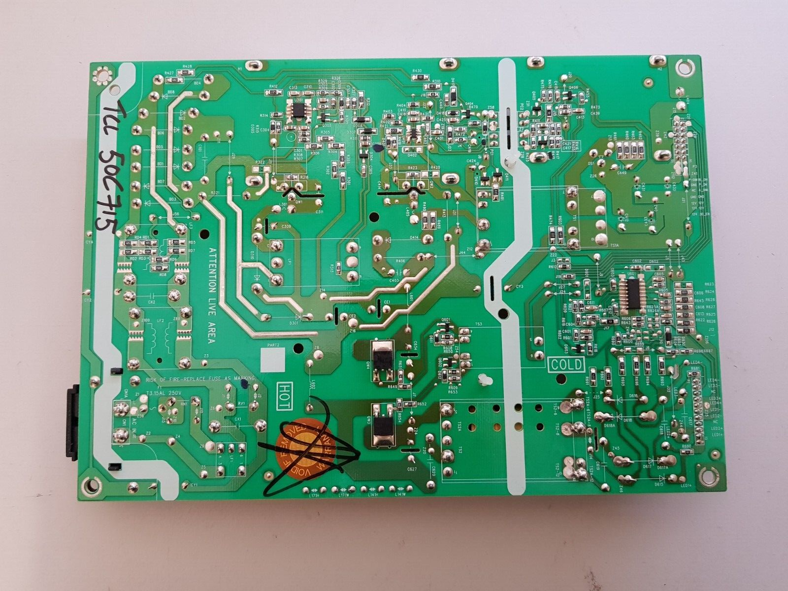 GENUINE TCL 50C715 POWER BOARD 40-L171H4-PWA1CG 08-L171WD4-PW200AA