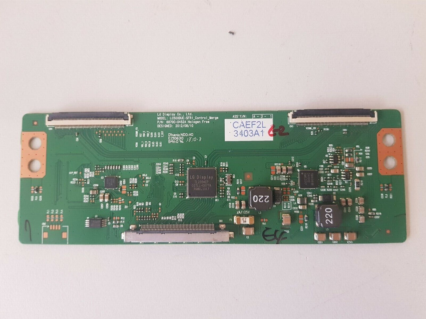 GENUINE LG 42LN5710 T-CON BOARD 6870C-0452A LC500DUE-SFRI E150630 6871L-3403A