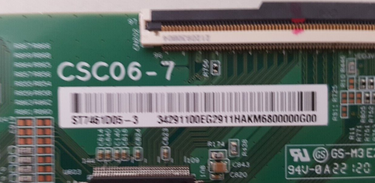 GENUINE TCL 75C845 T-CON BOARD CSC06-7 ST7461D05-3