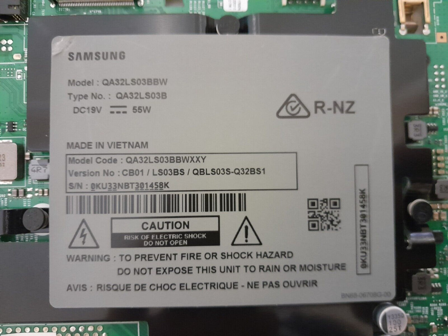 GENUINE SAMSUNG QA32LS03BBW (VER-CB01) MAIN BOARD BN94-17592N