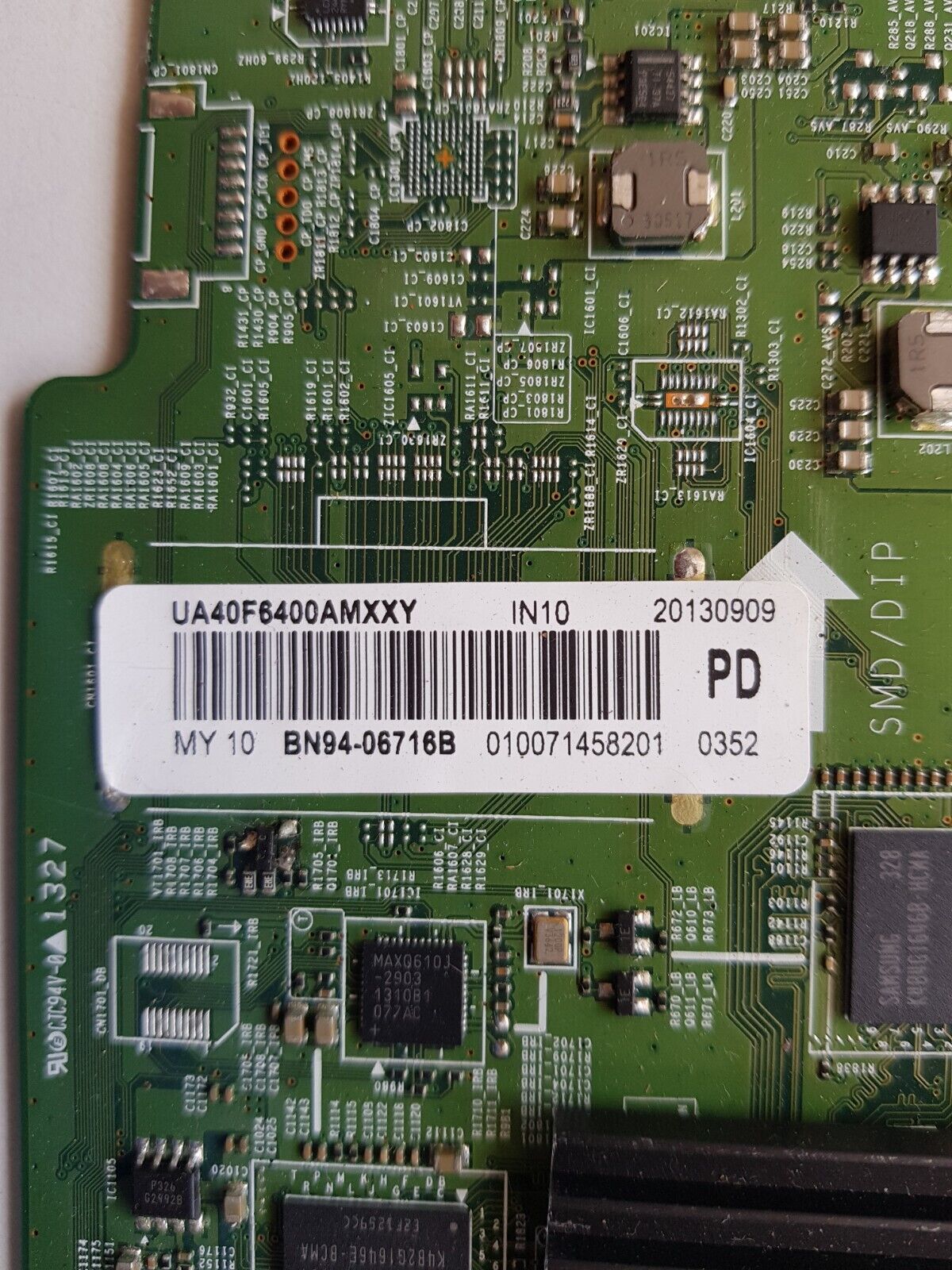 GENUINE SAMSUNG UA40F6400 (VER TU02) MAIN BOARD BN94-06716B