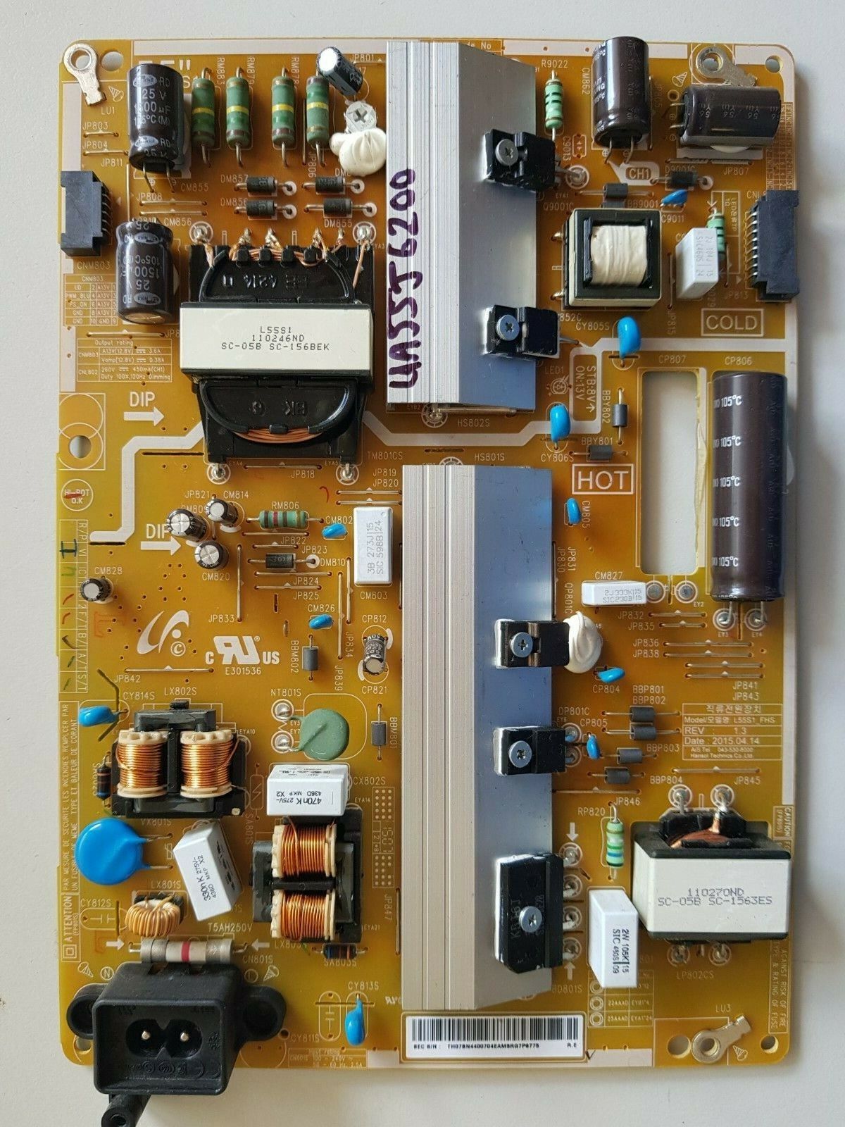 GENUINE SAMSUNG UA55J6200 UA50J5500 POWER SUPPLY BOARD BN44-00704E L55S1_FHS