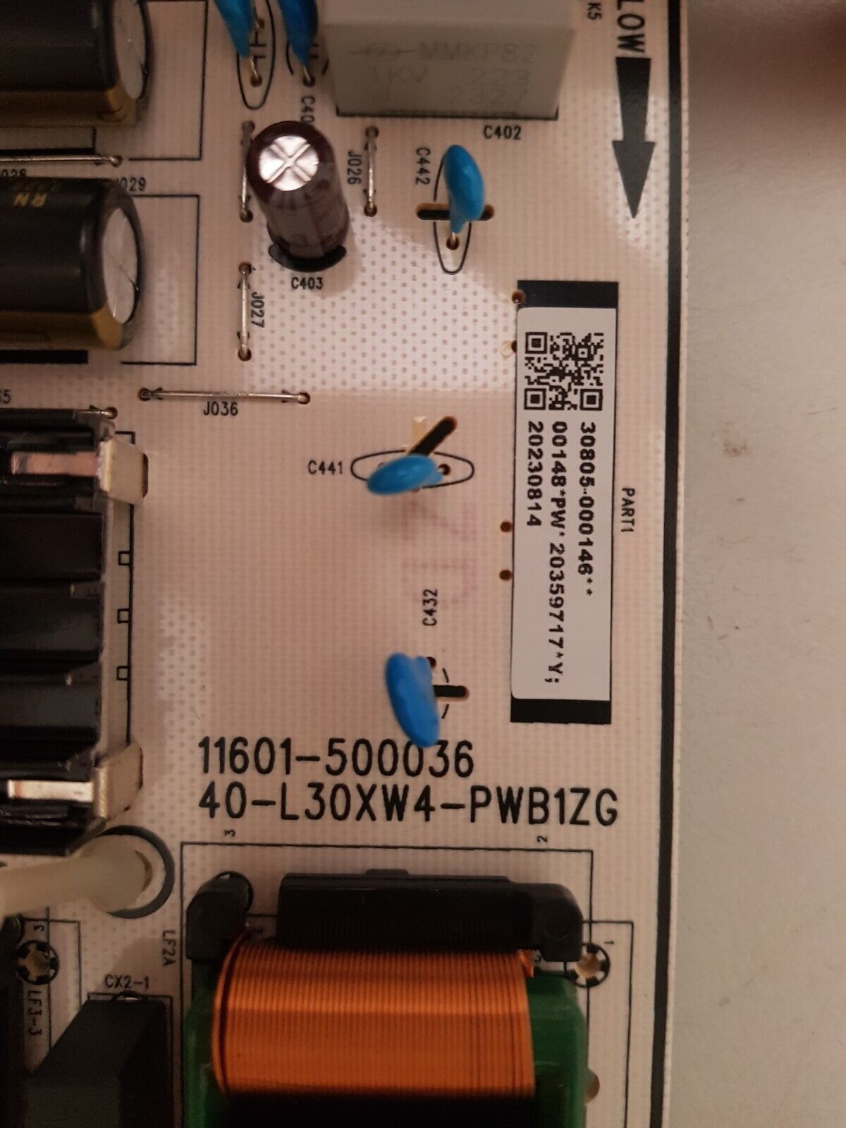 GENUINE TCL 75P745 POWER SUPPLY BOARD 11601-500036 40-L30XW4-PWB1ZG