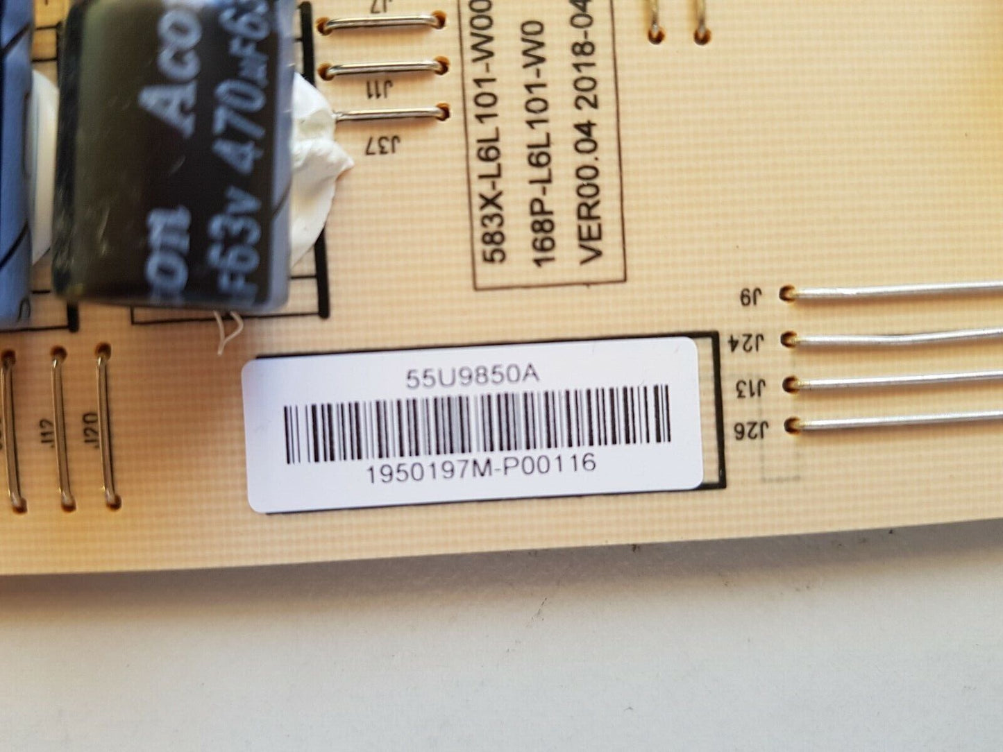 GENUINE TOSHIBA 55U9850A POWER SUPPLY BOARD 583X-L6L 101-W000