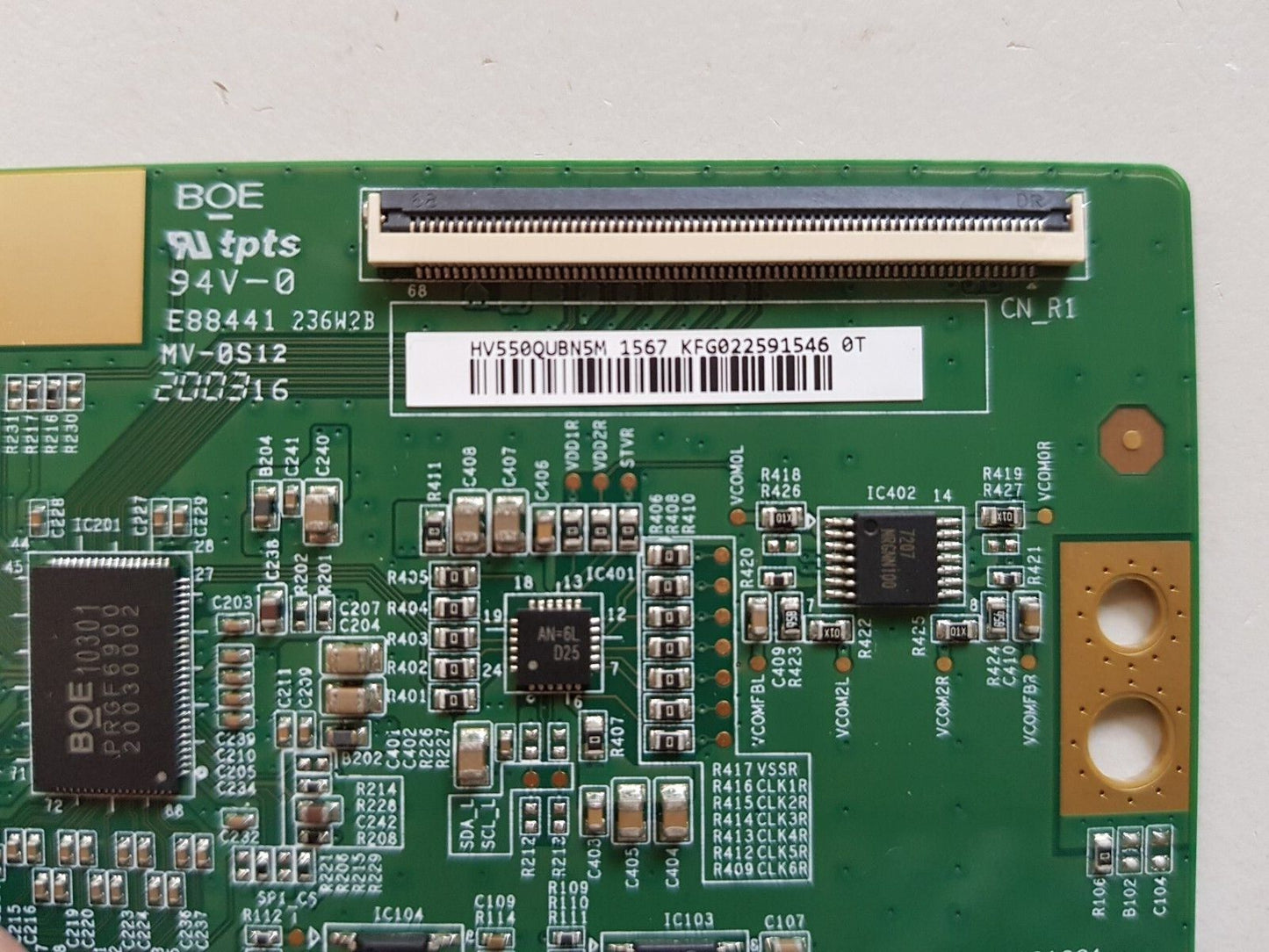 GENUINE SONY KD 55X8000H T-CON BOARD 47_6021321 HV550QUB_N5M_V02 HV550QUBN5M