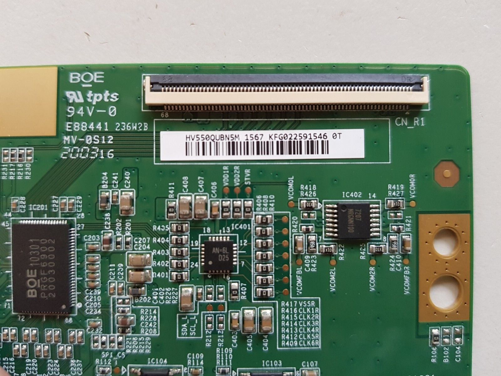 GENUINE SONY KD 55X8000H T-CON BOARD 47_6021321 HV550QUB_N5M_V02 HV550QUBN5M