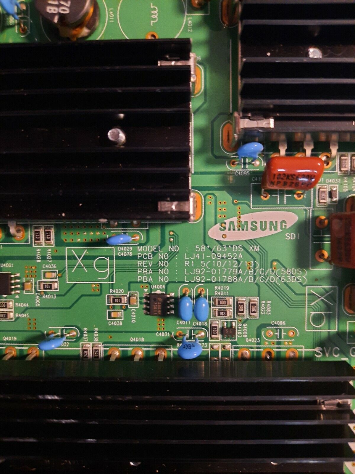 GENUINE SAMSUNG PS59D550 X-Main Board - BN96-16535A LJ41-09452A LJ92-01779A