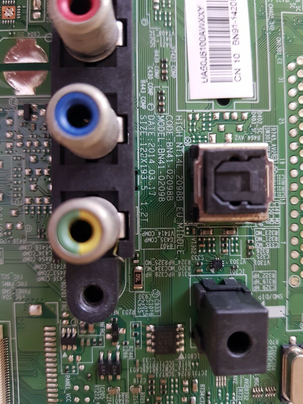 GENUINE SAMSUNG UA50J5100AWXXY (VER-DH03) MAIN BOARD BN41-02098B BN91-14208S