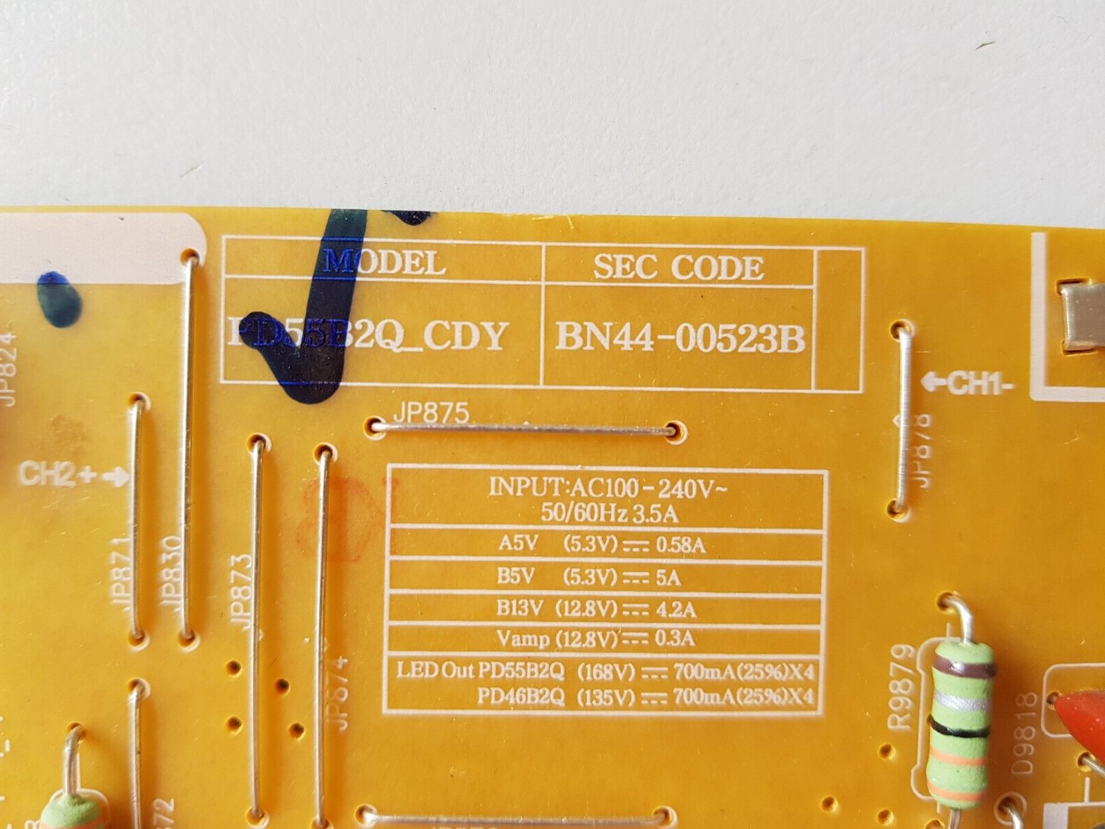 GENUINE SAMSUNG UA55ES7100 / 8000 POWER SUPPLY BOARD BN44-00523B PD55B2Q_CDY