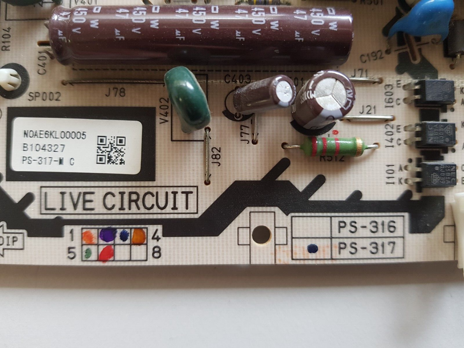 GENUINE PANASONIC TH-P55VT30A POWER SUPPLY BOARD PS-317