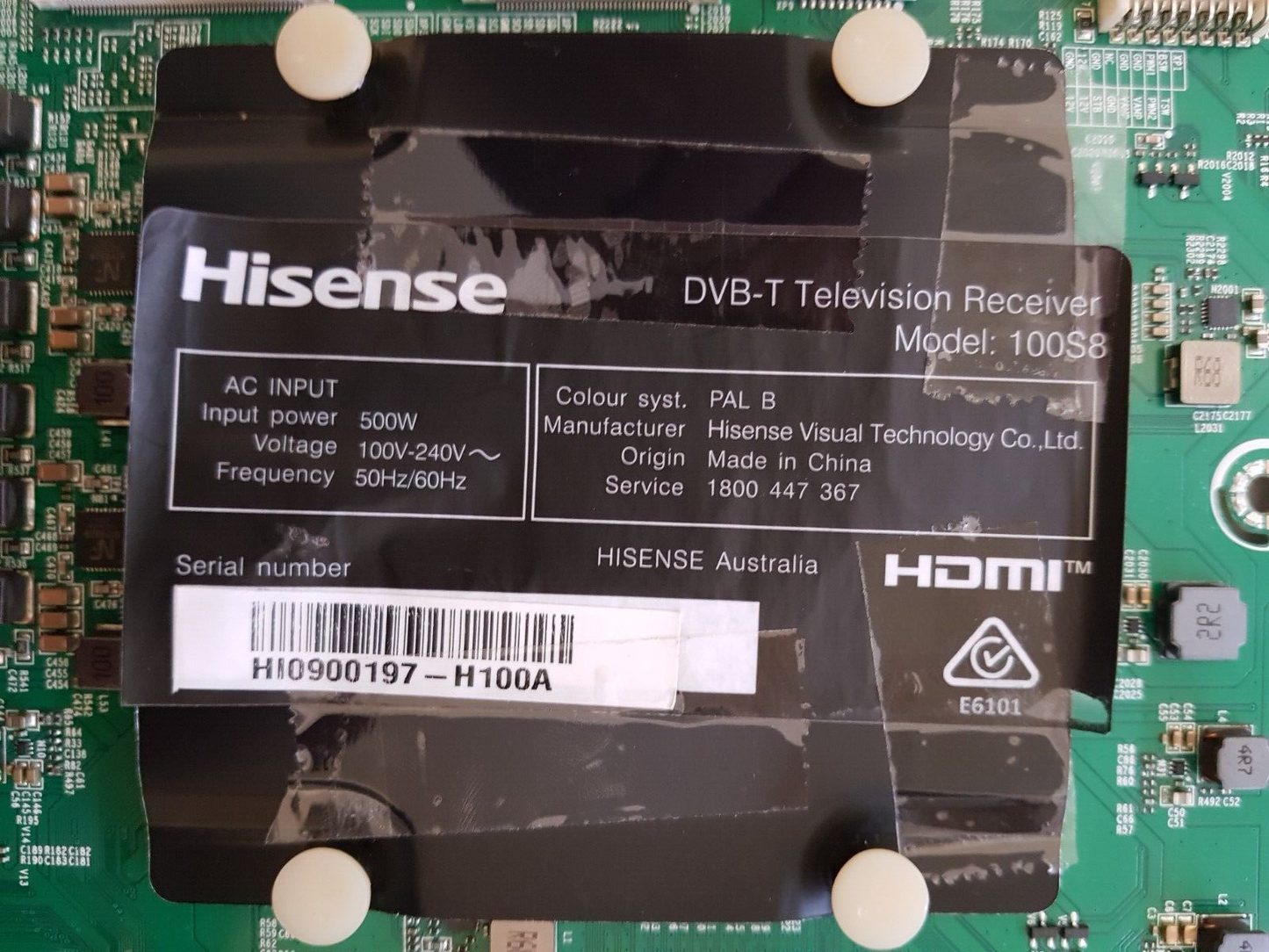 GENUINE HISENSE 100S8 MAIN BOARD HA100U7FUWTG RSAG7.820.9691