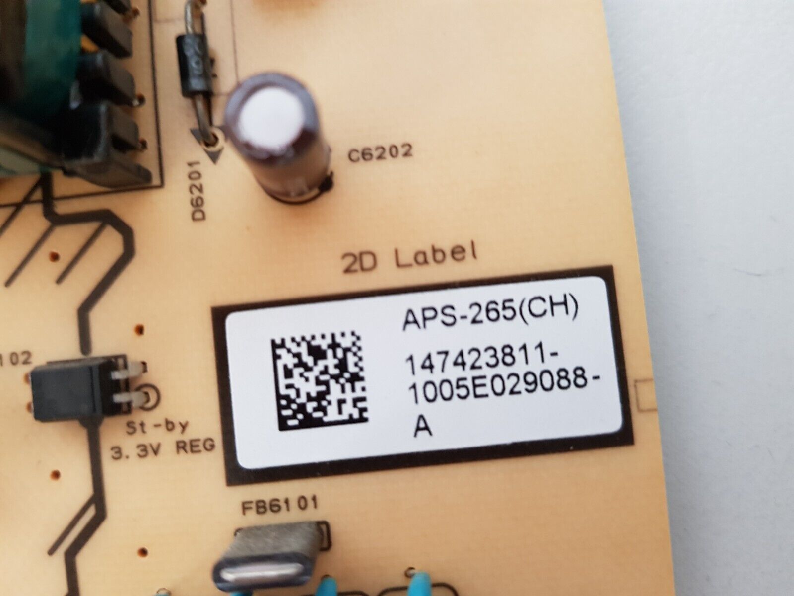 GENUINE SONY KDL-40HX800 POWER SUPPLY BOARD APS-265(CH) G4