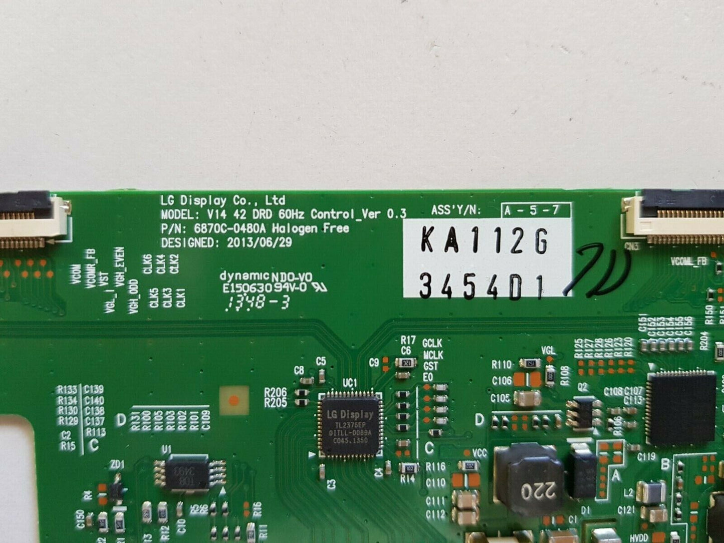 GENUINE LG 42LB5820 T-CON BOARD 6871L-3454D 687C-0480A