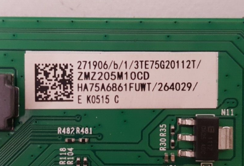 GENUINE HISENSE 75S8 MAIN BOARD RSAG7.820.9782 HA75A6861FUWT