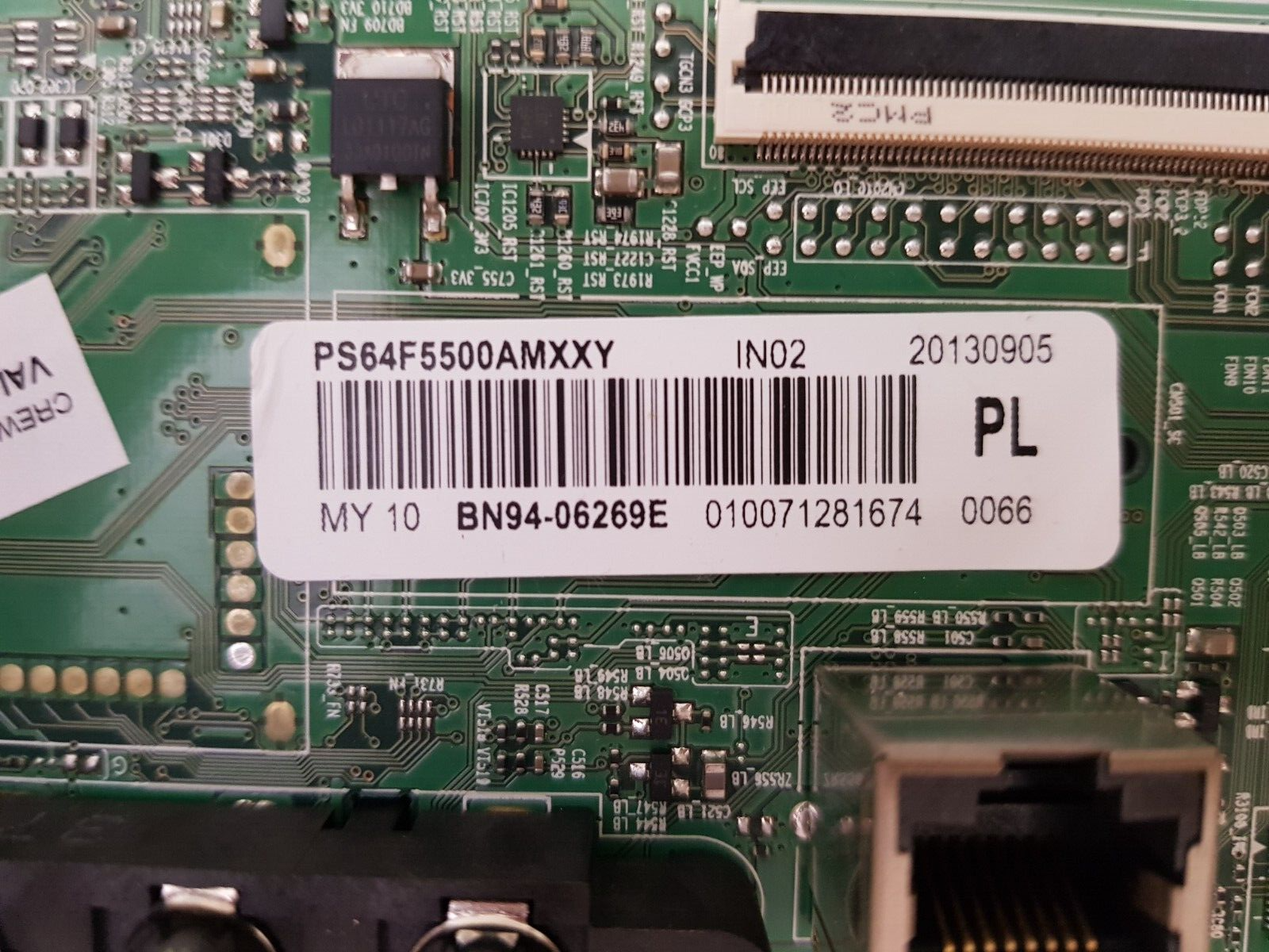 GENUINE SAMSUNG PS64F5500AMXXY (VER SW01) MAIN BOARD BN94-06269E