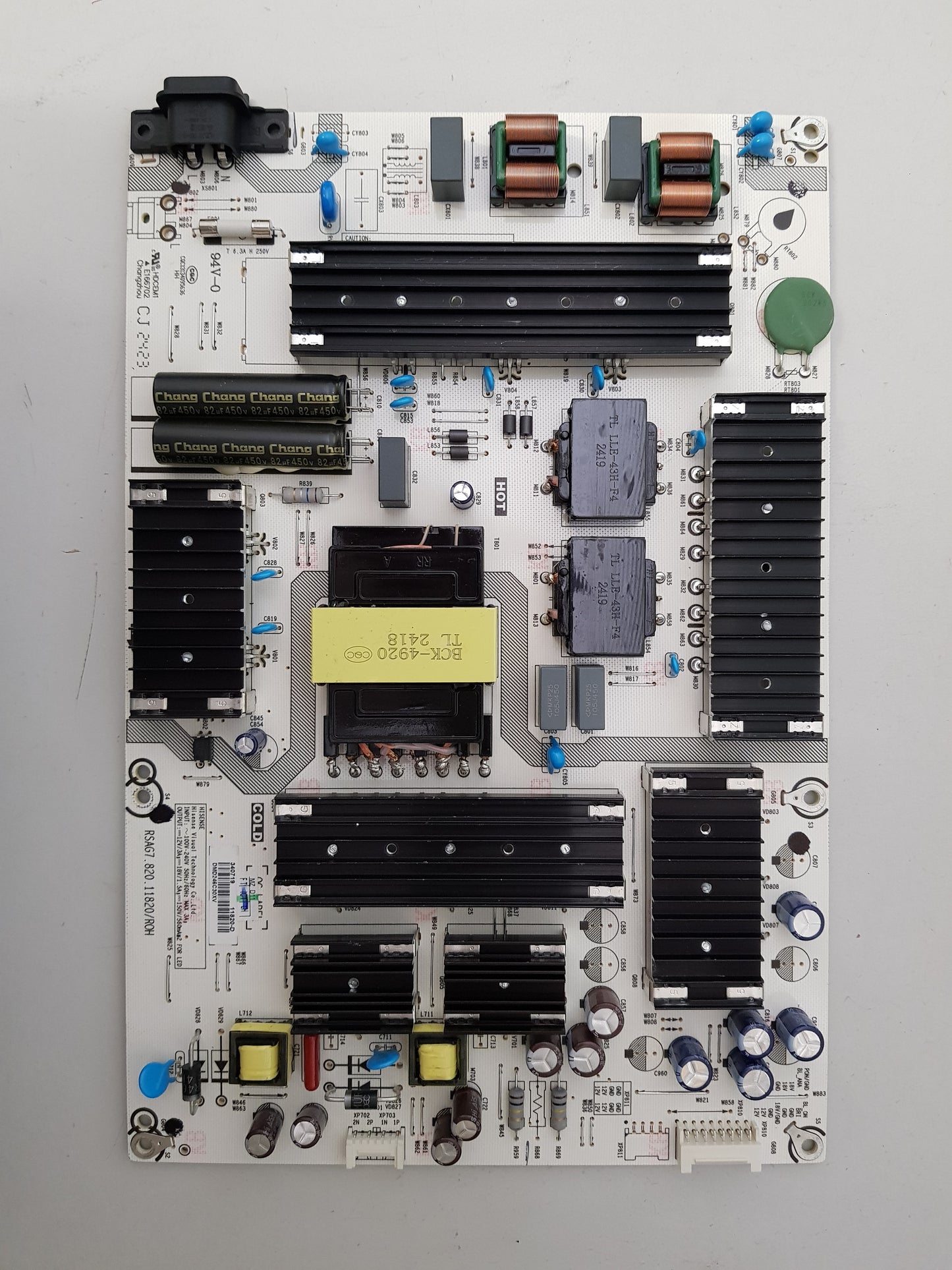TOSHIBA 75C350NP POWER SUPPLY BOARD RSAG7.820.11820 340719