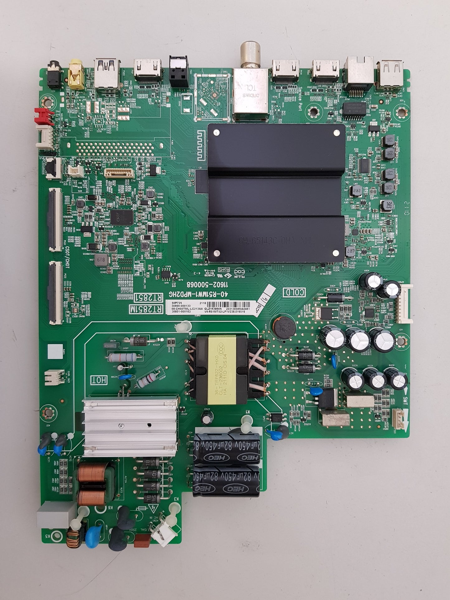 GENUINE TCL 50P725 MAIN BOARD 40-R51MW1-MPD2HG 11602-500068 RT2851M RT2851