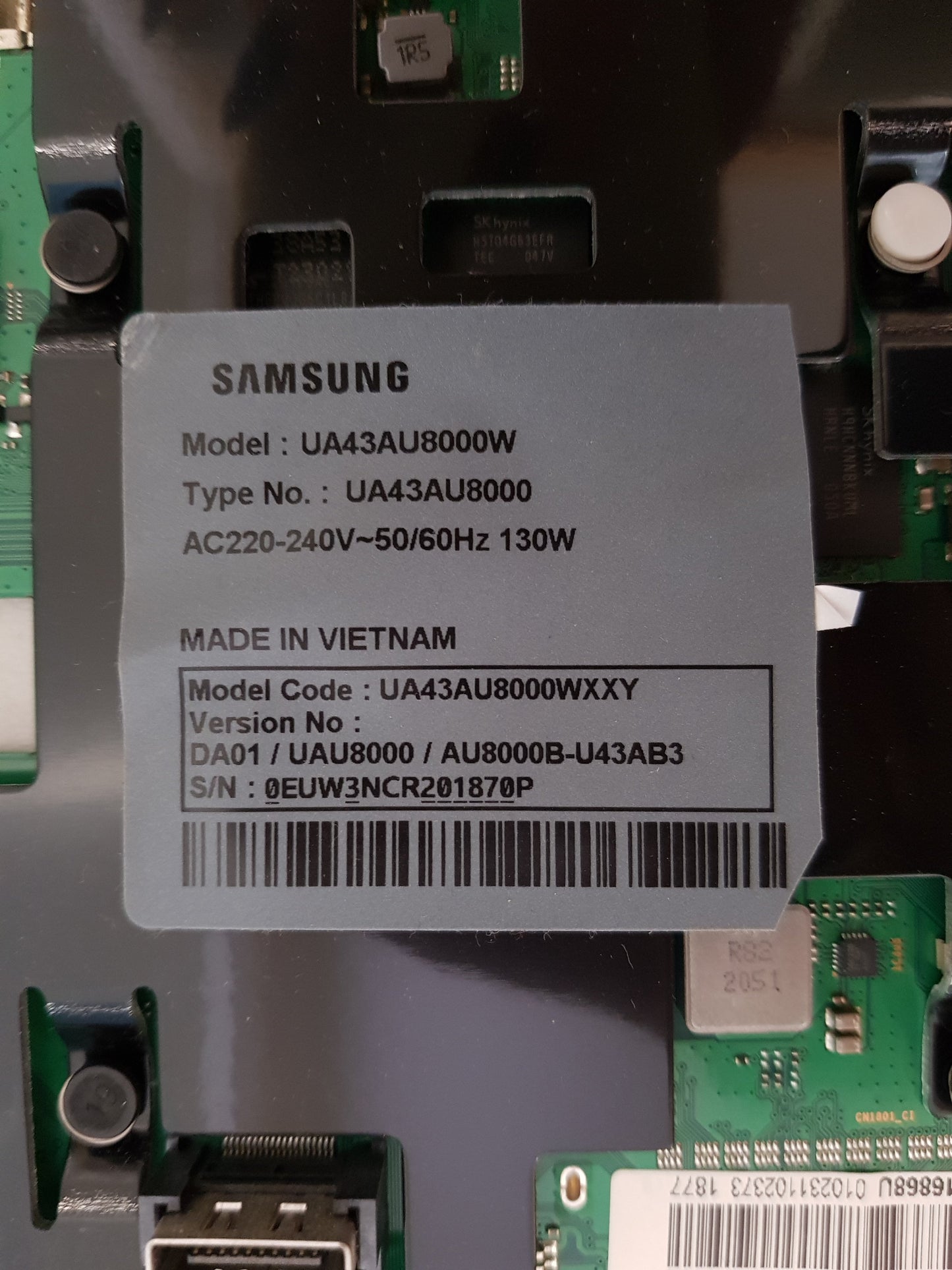 SAMSUNG UA43AU8000 WXXY (VER DA01) MAIN BOARD BN94-16868U