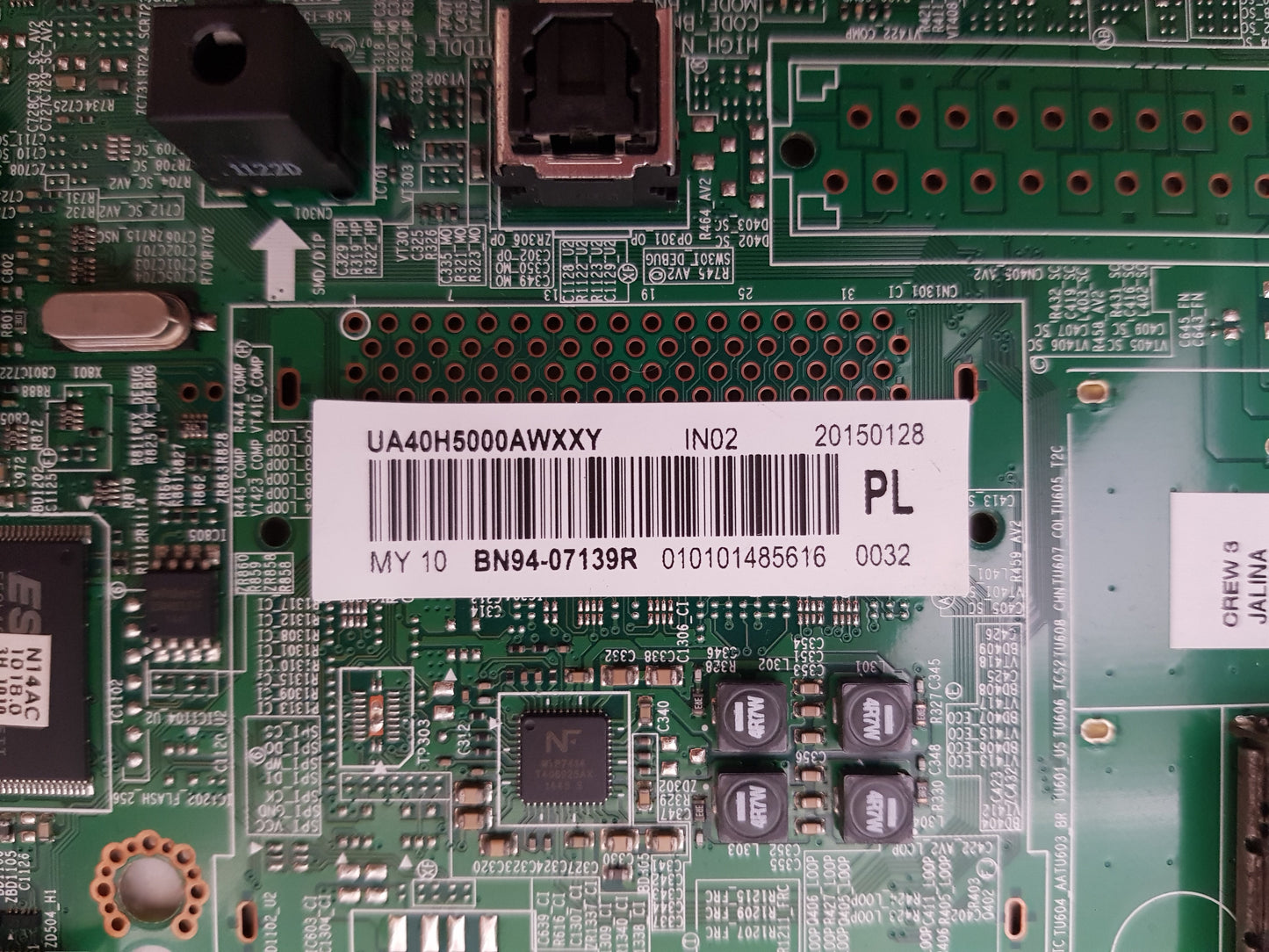 SAMSUNG UA40H5000 AWXXY (VER TD01) MAIN BOARD BN94-07139R