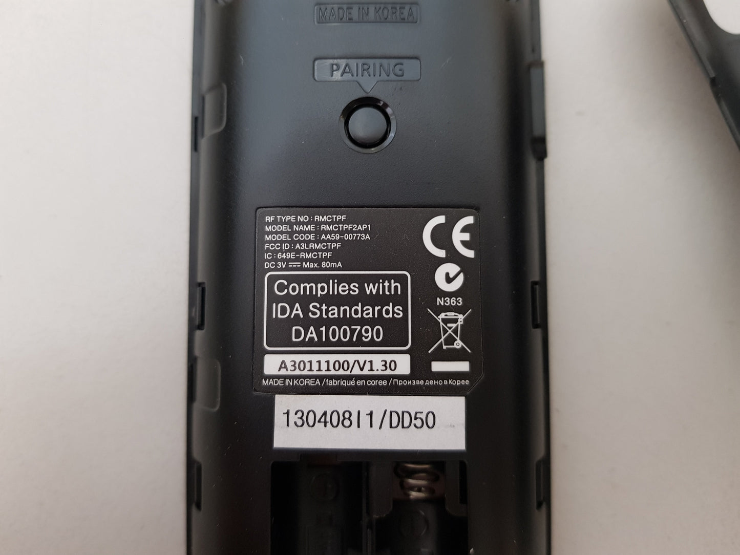 SAMSUNG SMART TOUCH BLUETOOTH REMOTE CONTROL RMCTPF RMCTPF2AP1 AA59-00773A