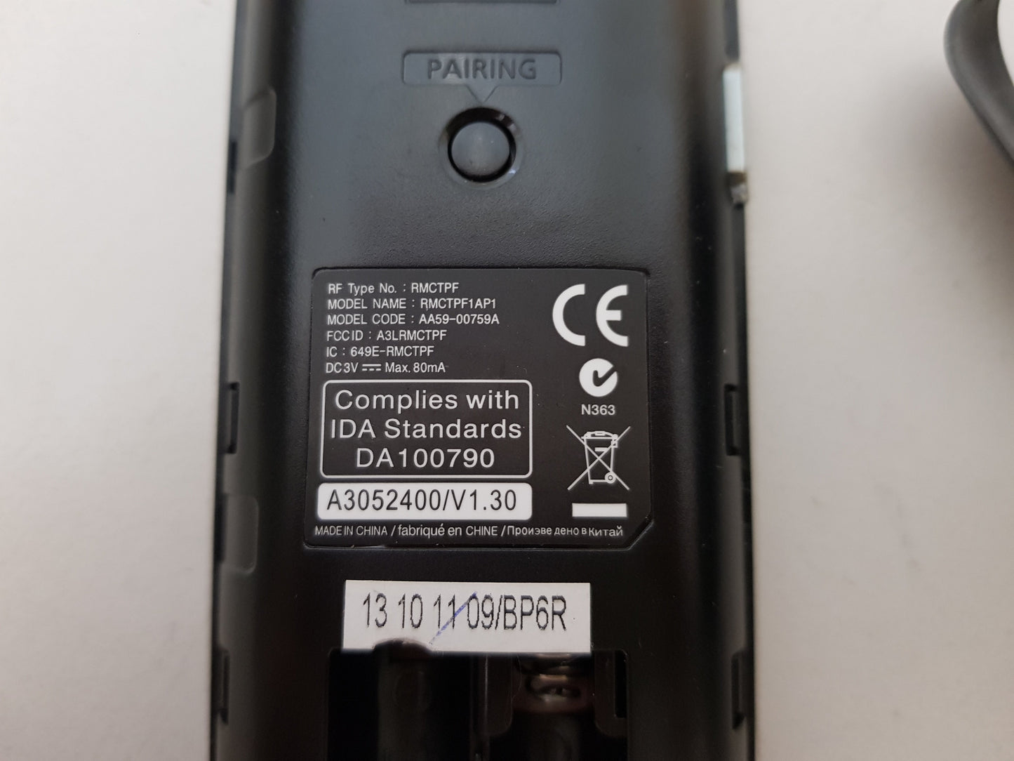 SAMSUNG SMART TOUCH REMOTE CONTROL RMCTPF RMCTPF1AP1 AA59-00759A