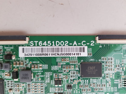 TCL 65C715 T-CON BOARD ST6451D02-A-C-2 342911008R06