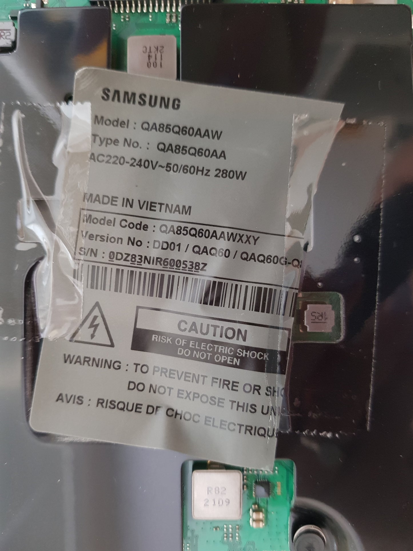 SAMSUNG QA85Q60AAW XXY (VER DD01) MAIN BOARD BN94-16448V BN97-18180K