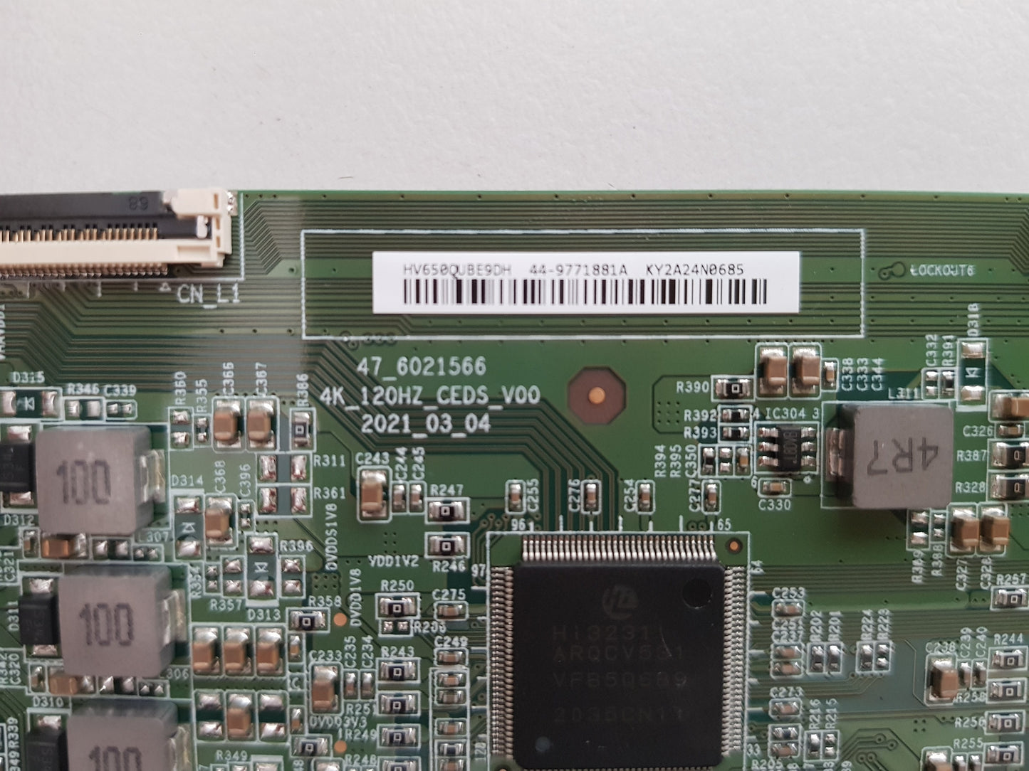 HISENSE 65U8HAU T-CON BOARD HV650QUBE9DH 44-9771881A
