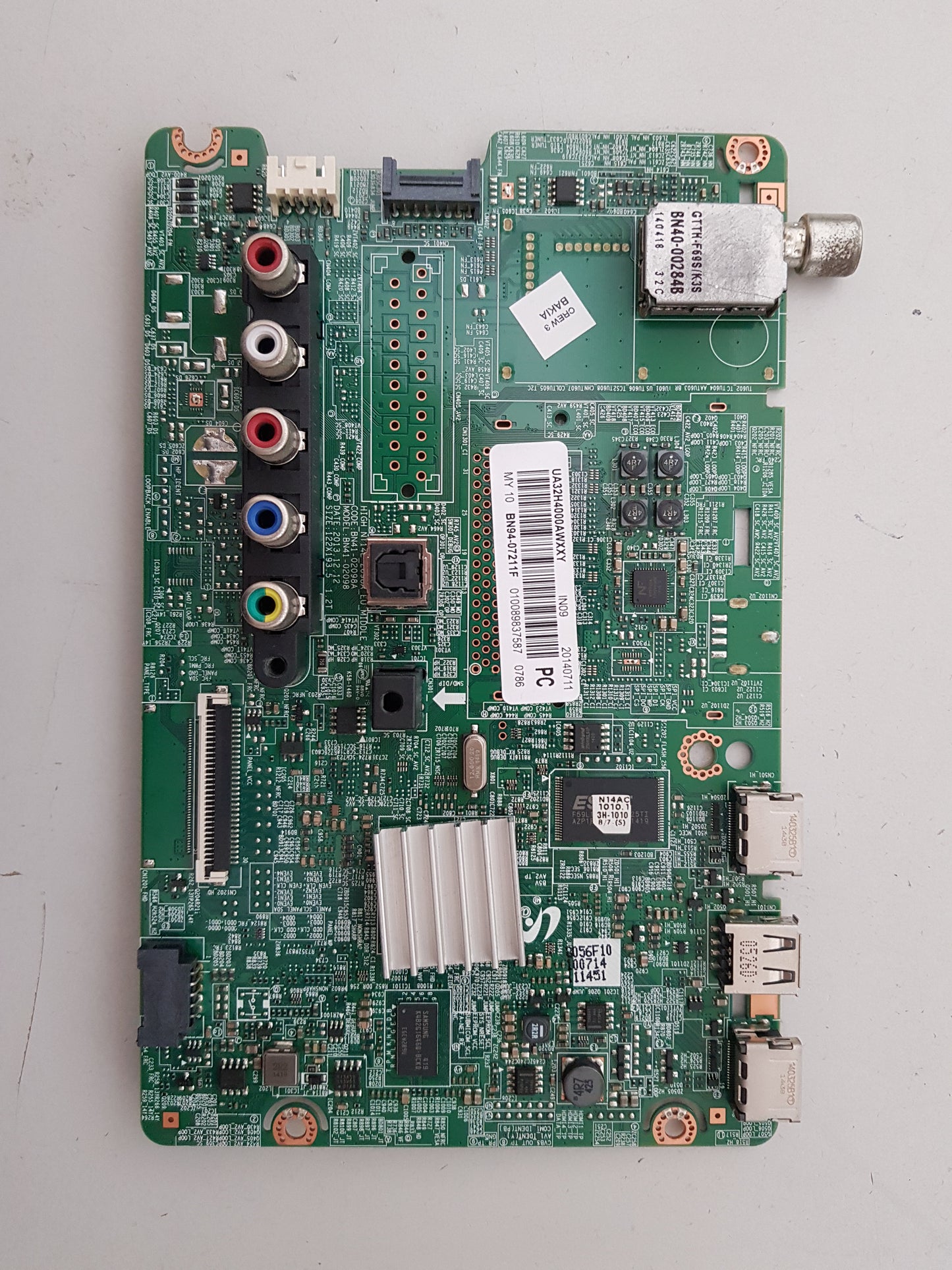 SAMSUNG UA32H4000 (VER HH01) MAIN BOARD BN94-07211F