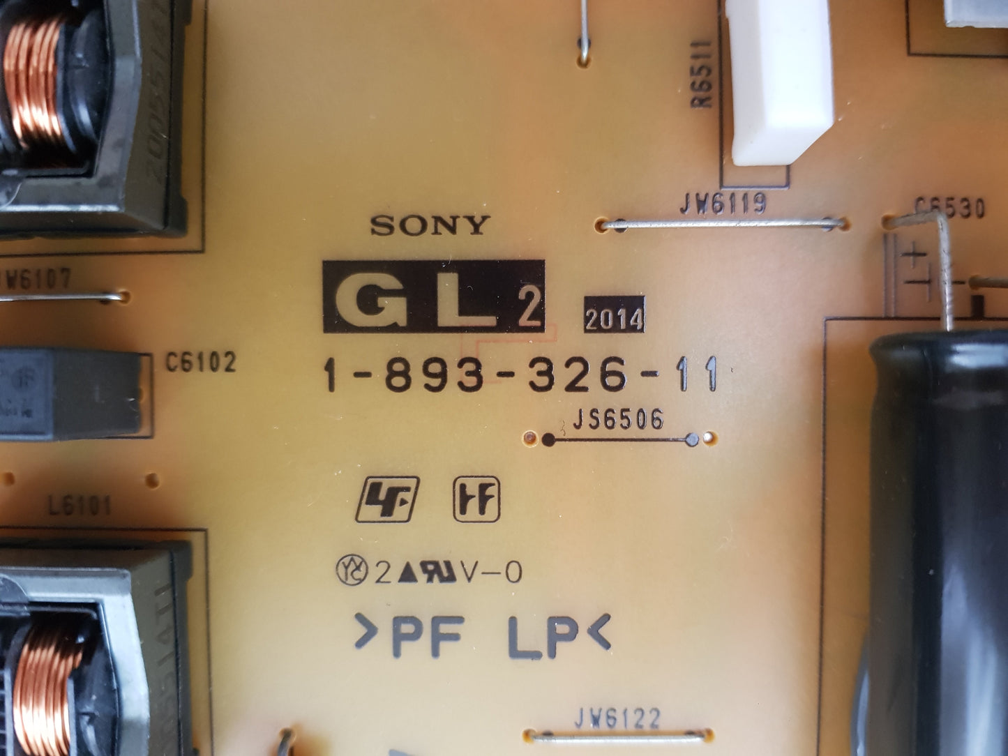 SONY KDL- 60W600B POWER SUPPLY BOARD GL2 APS-374 1-893-326-11 147458612