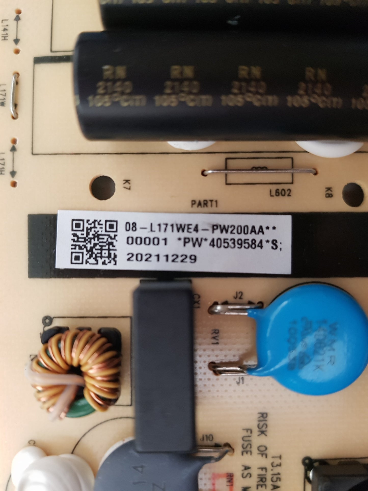 TCL 55C725 POWER SUPPLY BOARD 40-L171H4-PWC1CG 08-L171WE4-PW200AA