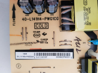 TCL 49C2US POWER SUPPLY BOARD 40-L141H4-PWG1CG 08-L141W54-PW200AA