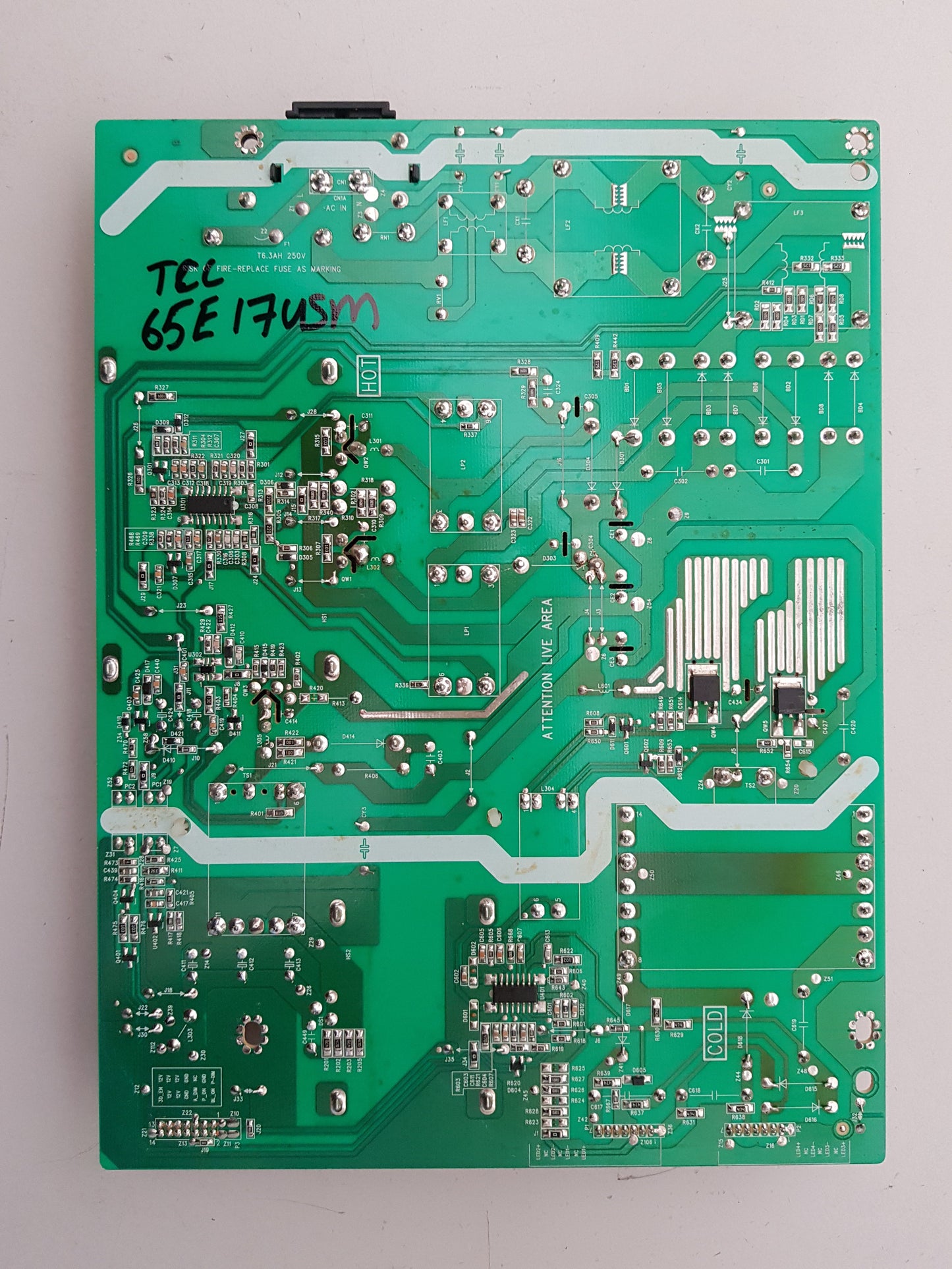 TCL 65E17USM POWER BOARD 08-L301WA4-PW200AB 40-L301H4-PWB1CG
