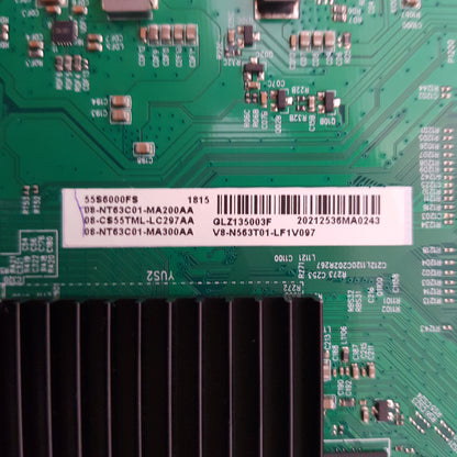 TCL 55S6000FS MAIN BOARD 40-NT63FD-MAD2HG  V8-N563T01-LF1V097