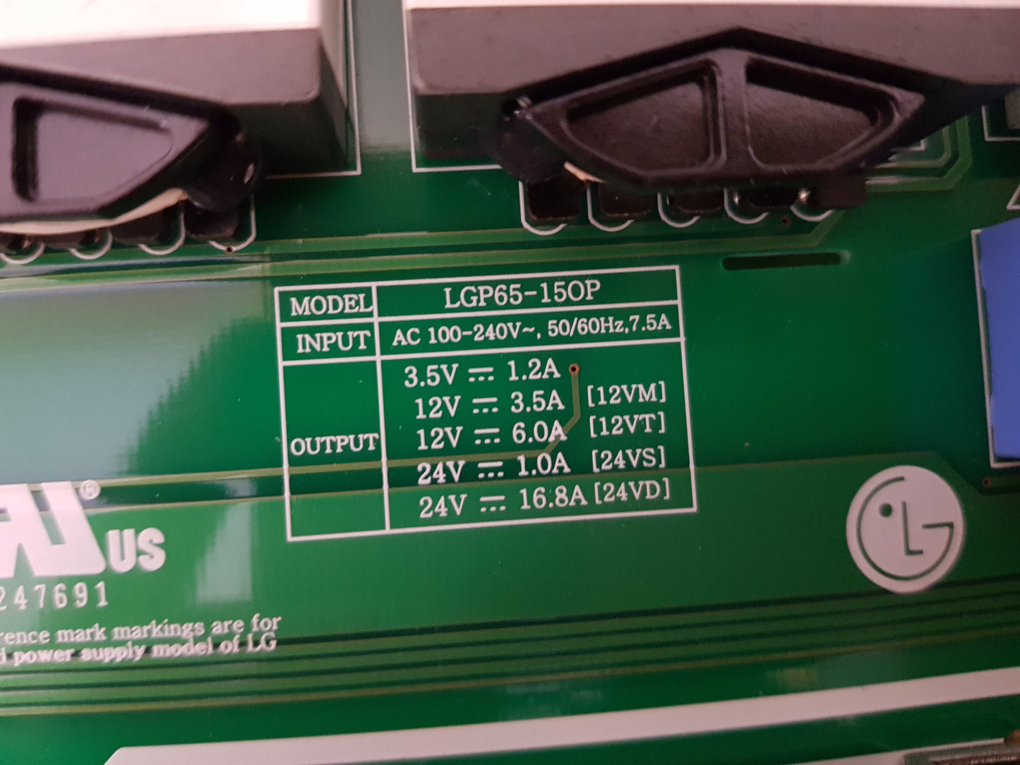 LG 65EG960T / 65EF950T POWER SUPPLY BOARD EAY63769102  LGP65-15OP