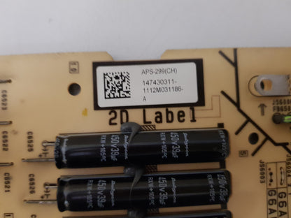 SONY KDL- 55EX720 G6 POWER SUPPLY BOARD APS-299 (CH) 1-883-922-14