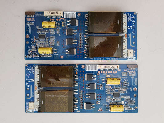 LG 47LG70YD INVERTER BOARD/S MASTER 6632L-0525C PPW-CC47VT-M & SLAVE 6632L-0526C PPW-CC47VT-S