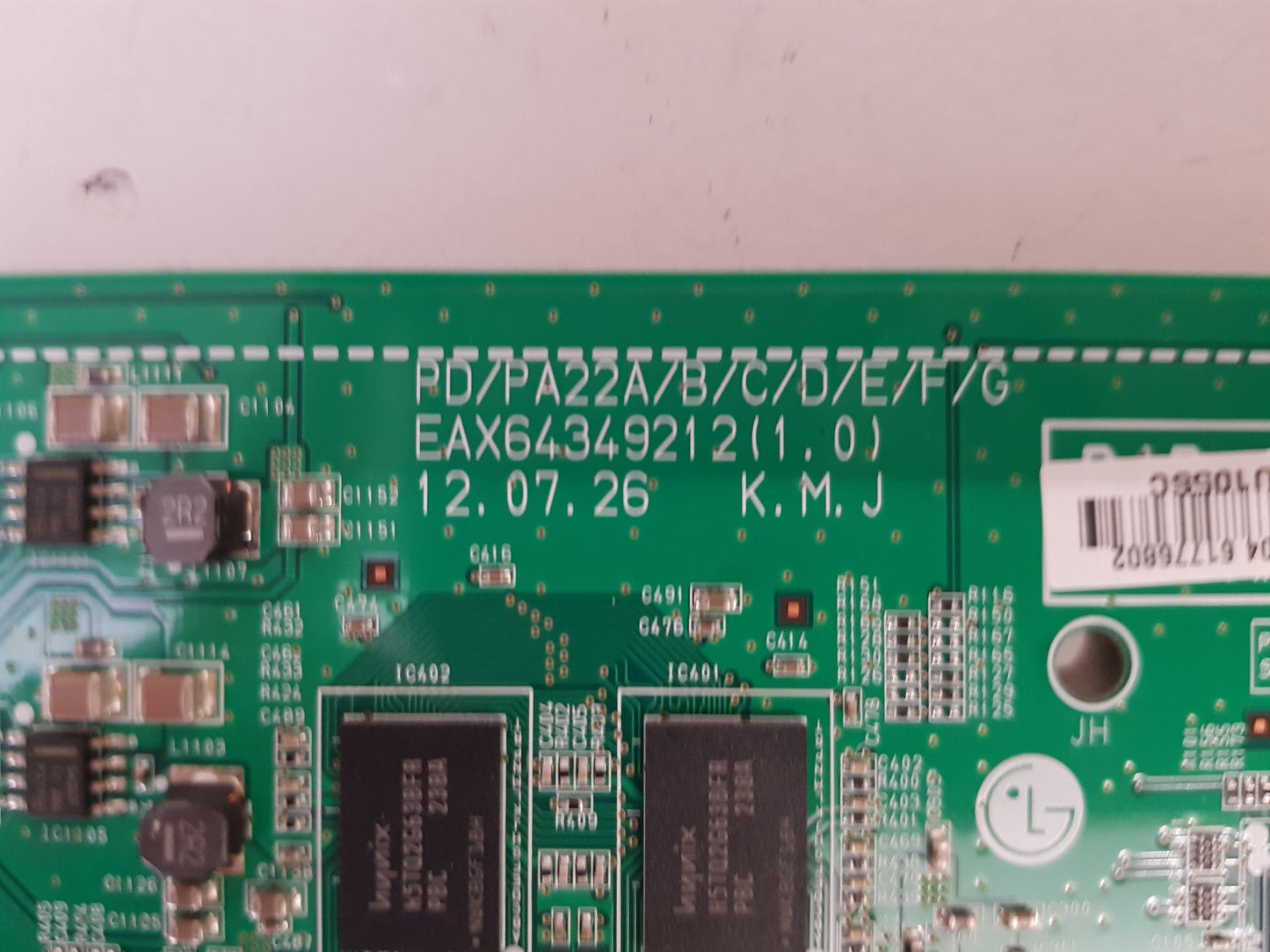 LG 50PM6700 60PM6700 MAIN BOARD EBU61776802 EBT62085601 EAX64349212 1.0