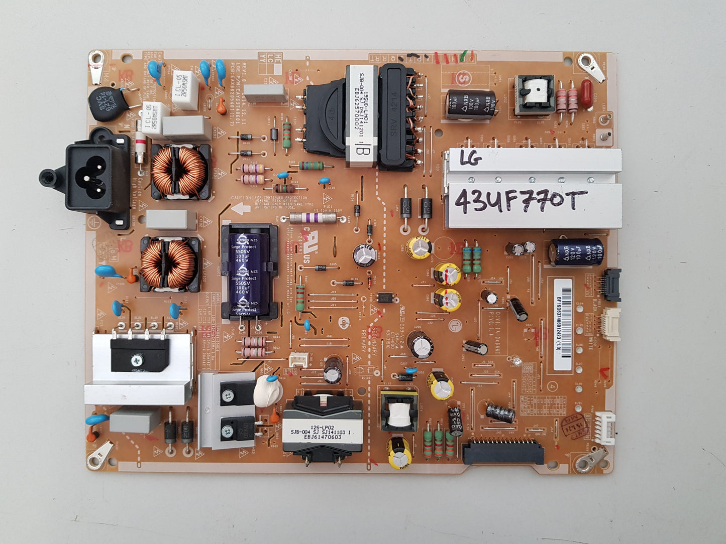 LG 43UF770T POWER SUPPLY BOARD EAX66205401 1.7 EAY63748601 LGP4043-15UL6
