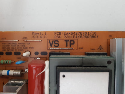 LG 60PA6500 POWER SUPPLY BOARD EAY62609801 EAX64276701/10 PSPL-L104A