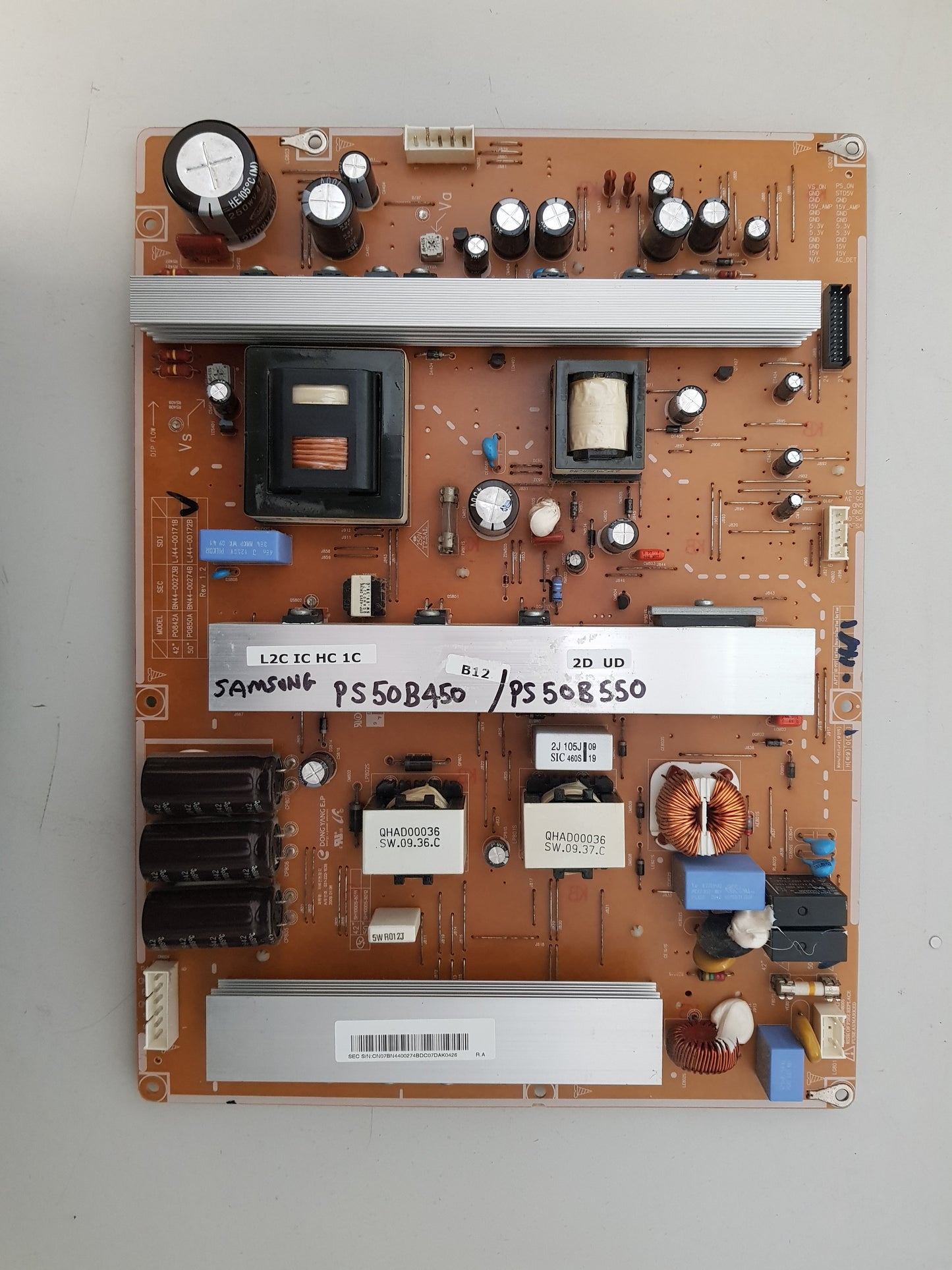 SAMSUNG PS50B450 PS50B550 POWER SUPPLY BOARD BN44-00274B LJ44-00172B