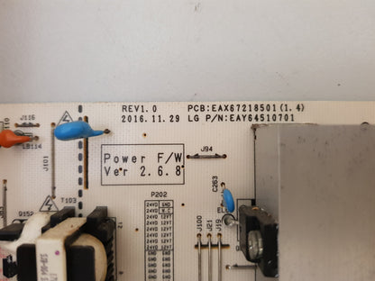 LG OLED 55B7T POWER SUPPLY BOARD EAY64510701 EAX67218501 1.4 LGP55B7-17OP