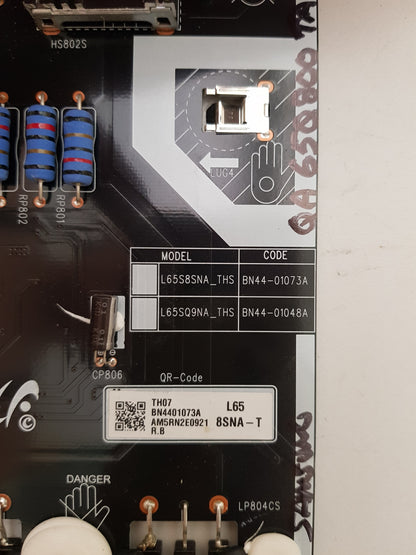 SAMSUNG QA65Q800TAW POWER SUPPLY BOARD BN44-01073A L65S8SNA_THS