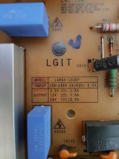 LG 65LA9700 POWER SUPPLY BOARD LGP65-13UDP EAY63069101 PSEL-L322A 3PCR00176A