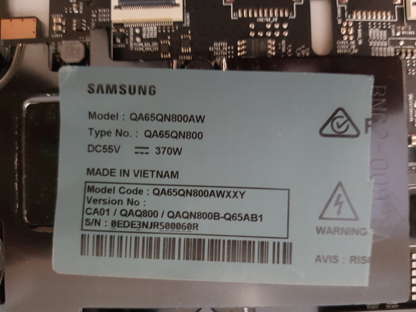 SAMSUNG QA65QN800AW XXY (VER CA01) MAIN BOARD BN94-16880E